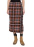 GUEST IN RESIDENCE TARTAN 格纹流苏围裹中长半身裙