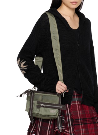 模特儿示范图 - 点击放大 - Y'S - Mini Zip Leather Shoulder Bag