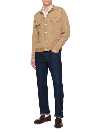 模特儿示范图 - 点击放大 - BARMAS - Straight Leg Denim Jeans