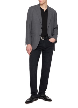 模特儿示范图 - 点击放大 - BARMAS - Straight Leg Denim Jeans