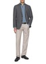 模特儿示范图 - 点击放大 - BARMAS - Straight Leg Cotton Wool Pants