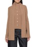 首图 - 点击放大 - EENK - Scarf Layered Colour Block Knit Cardigan