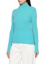 细节 - 点击放大 - EENK - Contrast High Neck Knit Top