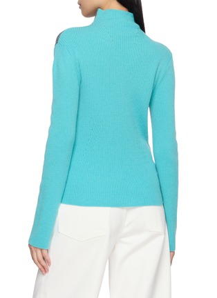 背面 - 点击放大 - EENK - Contrast High Neck Knit Top