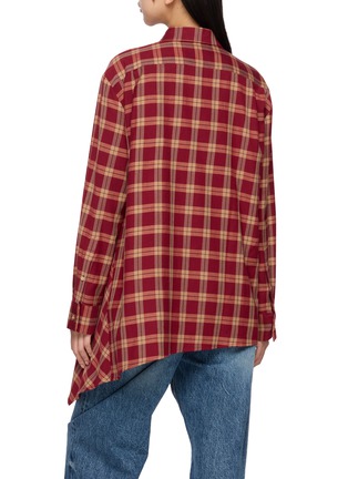 背面 - 点击放大 - EENK - Convertible Button Detail Chequered Shirt