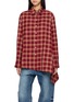 首图 - 点击放大 - EENK - Convertible Button Detail Chequered Shirt