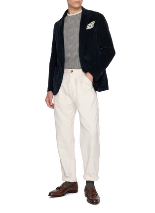 模特儿示范图 - 点击放大 - EQUIL - Single Breasted Garment Dyed Blazer