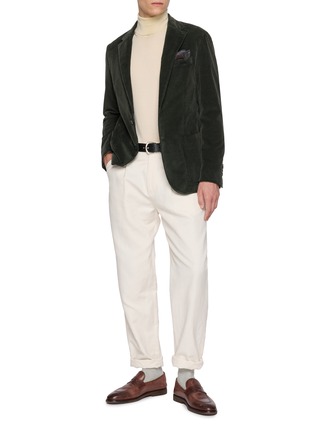 模特儿示范图 - 点击放大 - EQUIL - Single Breasted Garment Dyed Blazer