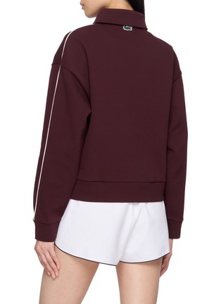 背面 - 点击放大 - LACOSTE - Collared Contrast Piping Zip Up Jacket