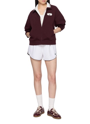 模特儿示范图 - 点击放大 - LACOSTE - Collared Contrast Piping Zip Up Jacket