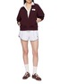 模特儿示范图 - 点击放大 - LACOSTE - Collared Contrast Piping Zip Up Jacket