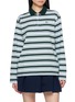 首图 - 点击放大 - LACOSTE - Striped Logo Patch Long Sleeve Polo Shirt