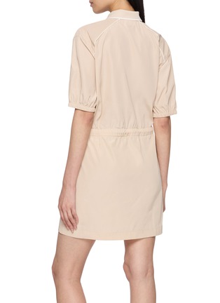 背面 - 点击放大 - LACOSTE - Contrast Piping Drawstring Waist Zip Dress