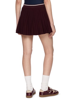 背面 - 点击放大 - LACOSTE - Logo Striped Waistband Pleated Mini Skirt
