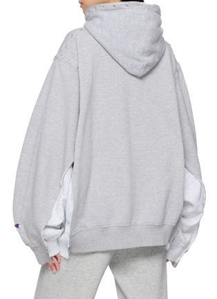 背面 - 点击放大 - DISCOVERED - X Champion Stud Embellished Panel Sweat Hoodie