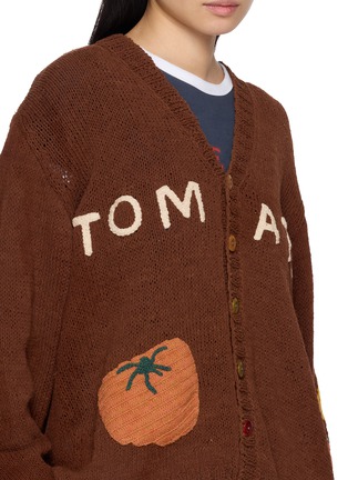  - STORY MFG - Twinsun Tomato Appliqué Cotton Knit Cardigan