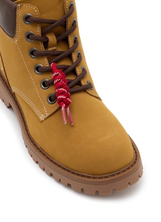 细节 - 点击放大 - D.FRANKLIN - Lace Up Flat Suede Boots