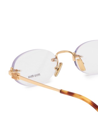 细节 - 点击放大 - MIU MIU - Main Collection Metal Oval Optical Glasses