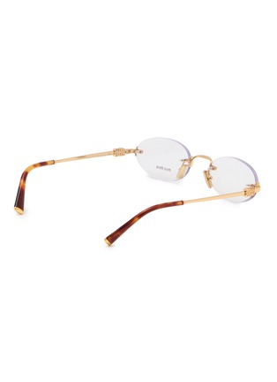 模特儿示范图 - 点击放大 - MIU MIU - Main Collection Metal Oval Optical Glasses