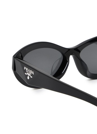 细节 - 点击放大 - PRADA - Acetate Oval Sunglasses