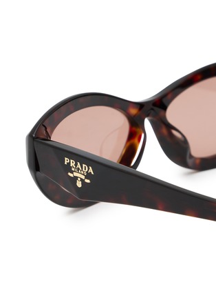 细节 - 点击放大 - PRADA - Acetate Oval Sunglasses