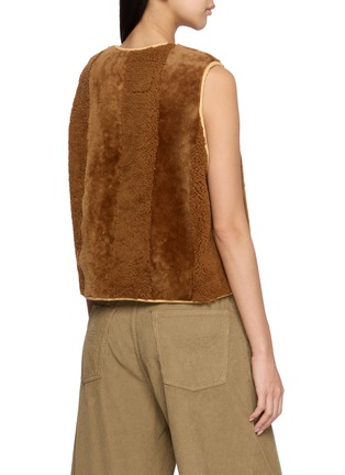 背面 - 点击放大 - ROSA MOSA - Stripe Back Shearling Vest