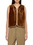 首图 - 点击放大 - ROSA MOSA - Stripe Back Shearling Vest