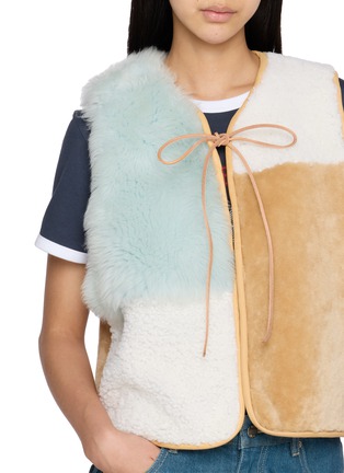  - ROSA MOSA - Patchwork Shearling Vest