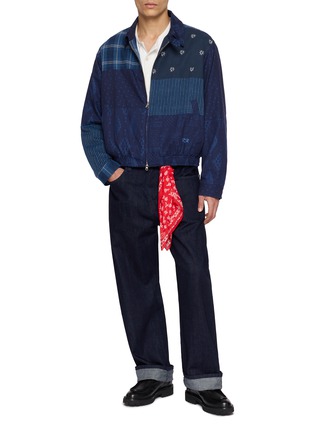 模特儿示范图 - 点击放大 - FRITUR - Signature Patchwork Bomber Jacket