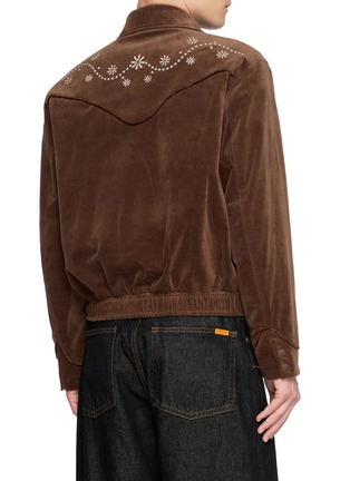 背面 - 点击放大 - FRITUR - Western Embroidered Velvet Bomber Jacket