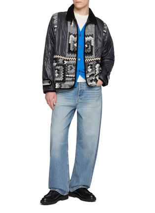 模特儿示范图 - 点击放大 - FRITUR - Crochet Patchwork Quilted Jacket