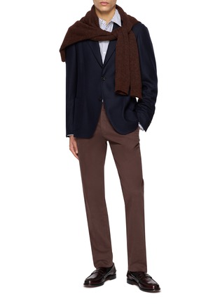 模特儿示范图 - 点击放大 - LARDINI - Floral Pin Single Breasted Blazer