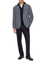 模特儿示范图 - 点击放大 - LARDINI - Floral Pin Knit Single Breasted Blazer