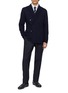 模特儿示范图 - 点击放大 - LARDINI - Floral Pin Double Breasted Blazer
