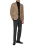 模特儿示范图 - 点击放大 - LARDINI - Floral Pin Houndstooth Check Single Breasted Blazer