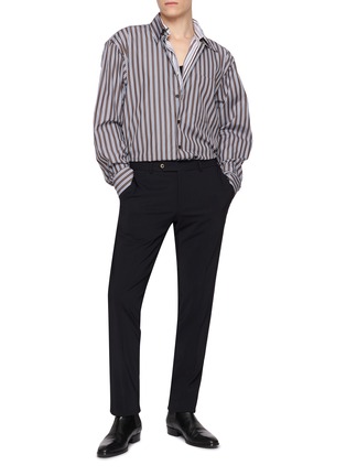 模特儿示范图 - 点击放大 - PT TORINO - Slim Winter Kinetic Jogger Trousers