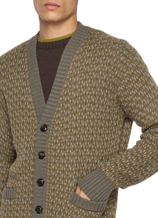  - PIACENZA 1733 - Micro Houndstooth Wool Knit Cardigan