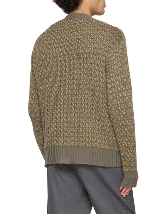 背面 - 点击放大 - PIACENZA 1733 - Micro Houndstooth Wool Knit Cardigan