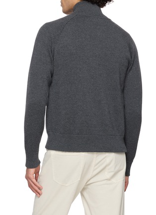 背面 - 点击放大 - PIACENZA 1733 - Zip Up Patch Pocket Wool Knit Cardigan