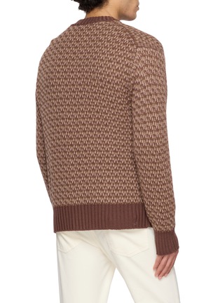 背面 - 点击放大 - PIACENZA 1733 - V-Neck Micro Houndstooth Wool Knit Cardigan