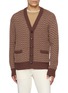 首图 - 点击放大 - PIACENZA 1733 - V-Neck Micro Houndstooth Wool Knit Cardigan