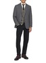 模特儿示范图 - 点击放大 - PIACENZA 1733 - V-Neck Diamond Pattern Knit Cardigan