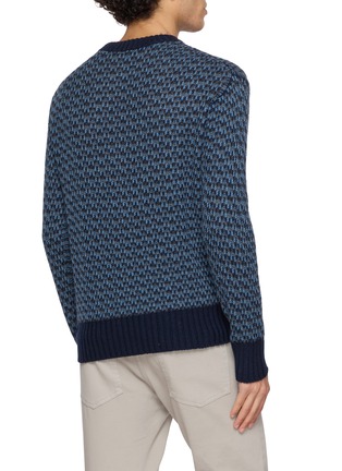 背面 - 点击放大 - PIACENZA 1733 - Crewneck Micro Houndstooth Wool Knit Sweater