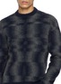  - PIACENZA 1733 - Crewneck Fuzzy Plaid Wool Knit Sweater
