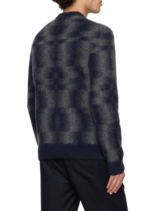 背面 - 点击放大 - PIACENZA 1733 - Crewneck Fuzzy Plaid Wool Knit Sweater