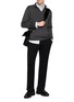 模特儿示范图 - 点击放大 - J∞QUALITY  - Semi Wide Leg Cashmere Silk Knit Pants