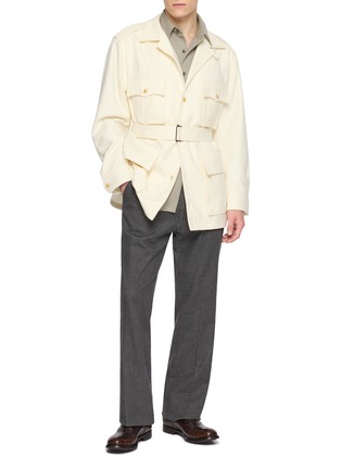 模特儿示范图 - 点击放大 - J∞QUALITY  - Wool Silk Shirt