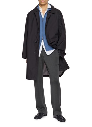 模特儿示范图 - 点击放大 - J∞QUALITY  - Zip Up Cashmere Silk Knit Jacket