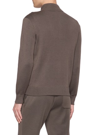 背面 - 点击放大 - J∞QUALITY  - Zip Up Cashmere Silk Knit Jacket