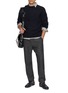 模特儿示范图 - 点击放大 - J∞QUALITY  - Sadle Crewneck Wool Knit Sweater